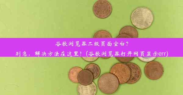 谷歌浏览器二级页面空白？别急，解决方法在这里！(谷歌浏览器打开网页显示err)