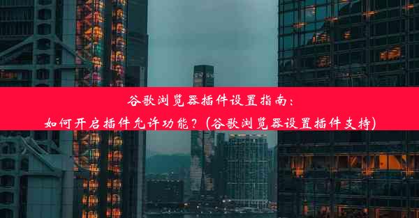 谷歌浏览器插件设置指南：如何开启插件允许功能？(谷歌浏览器设置插件支持)