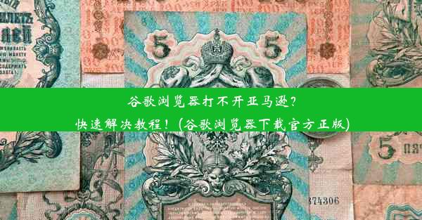 谷歌浏览器打不开亚马逊？快速解决教程！(谷歌浏览器下载官方正版)