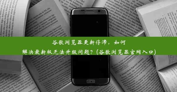 谷歌浏览器更新停滞，如何解决最新版无法升级问题？(谷歌浏览器官网入口)