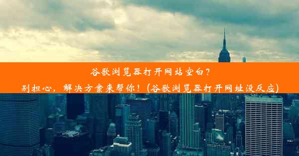 谷歌浏览器打开网站空白？别担心，解决方案来帮你！(谷歌浏览器打开网址没反应)